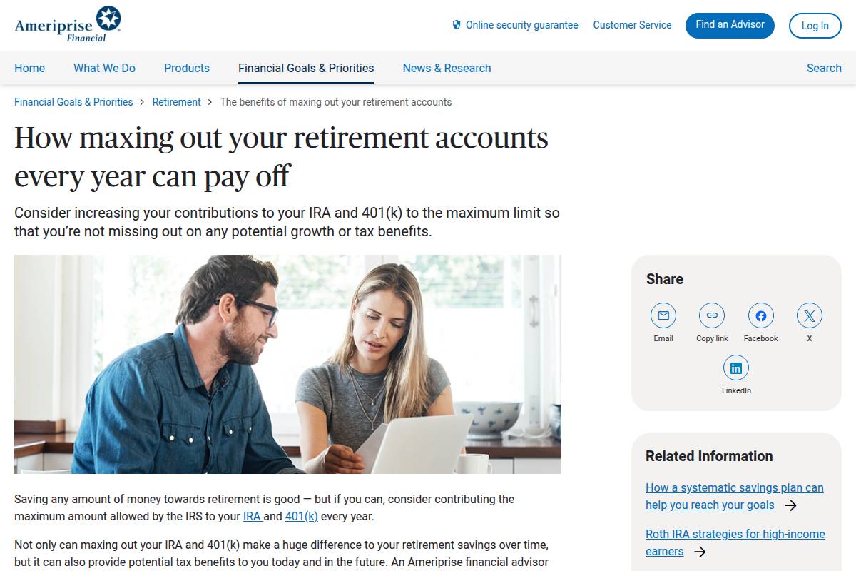 Maximize Contributions to 401(k) and IRA Plans