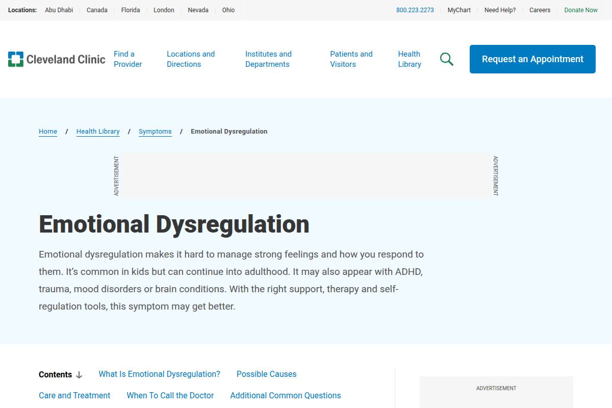 Poor Emotional Control