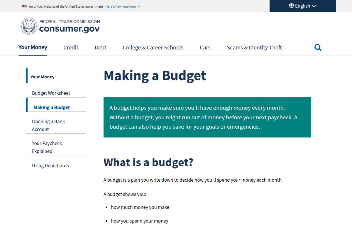 Create a Monthly Budget and Track Expenses