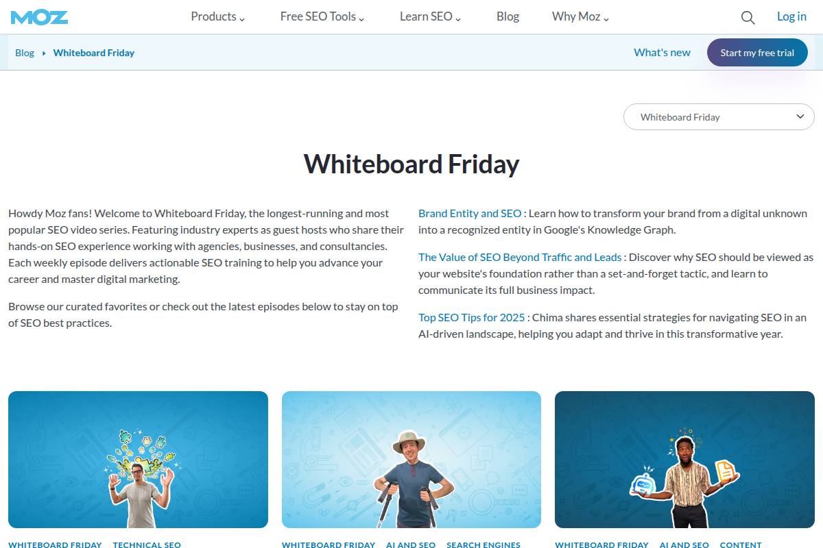 Moz's Whiteboard Friday Video Series