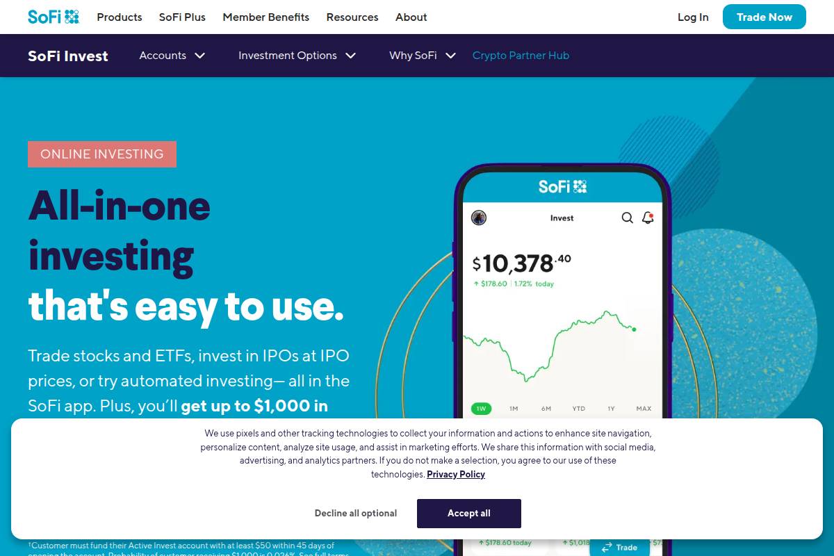 6. SoFi Invest