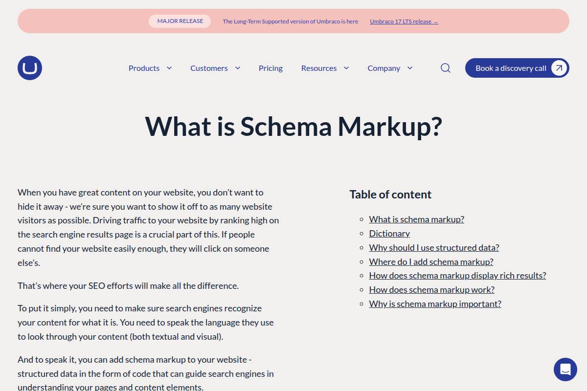 Schema Markup Implementation