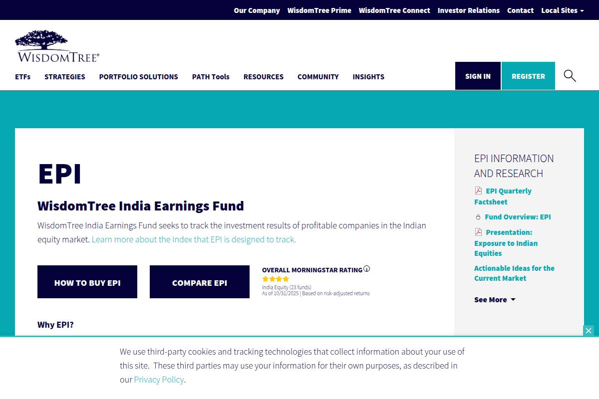 WisdomTree India Earnings Fund (EPI)